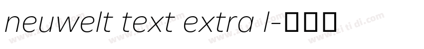neuwelt text extra l字体转换